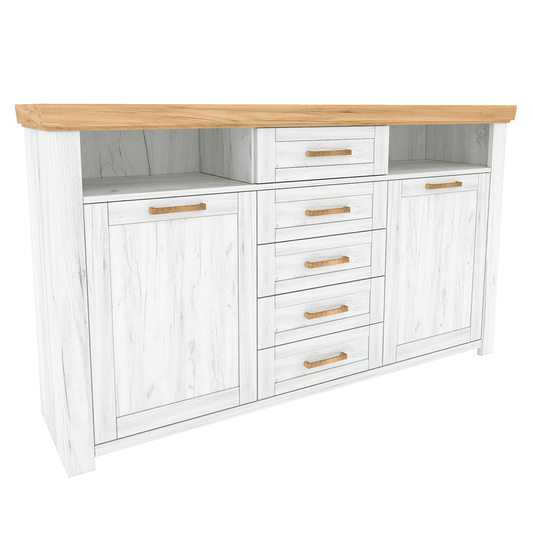 Scrin E, stejar craft auriu / stejar craft alb, SUDBURY
