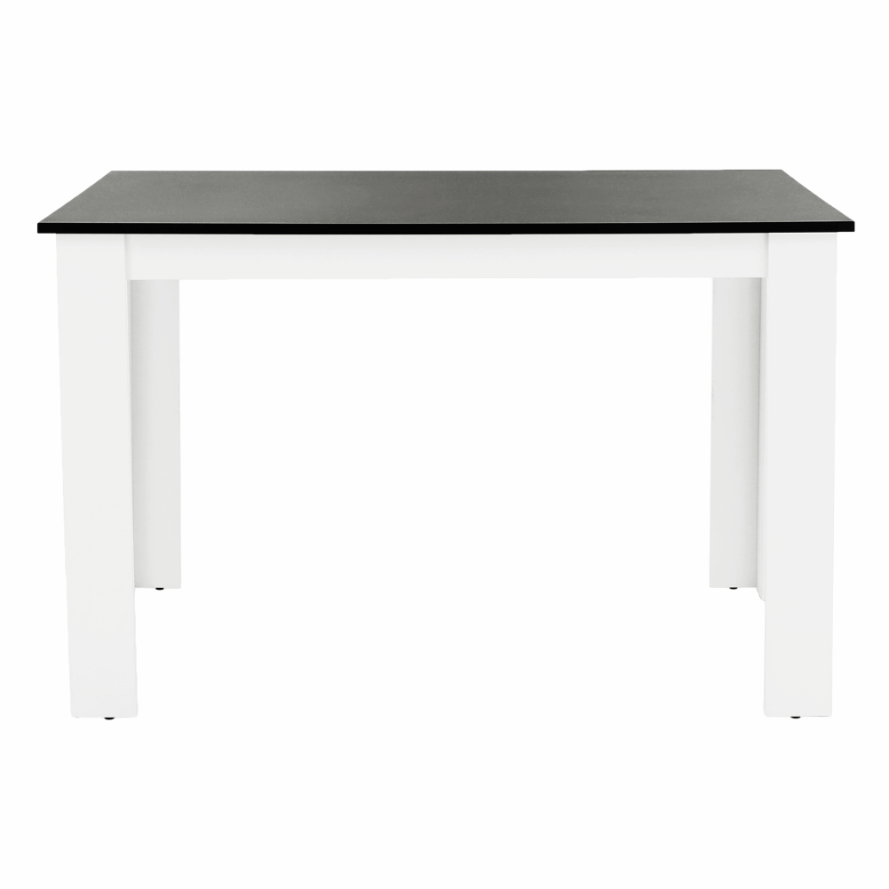 Masă dining, alb/negru, 120x80 cm, KRAZ