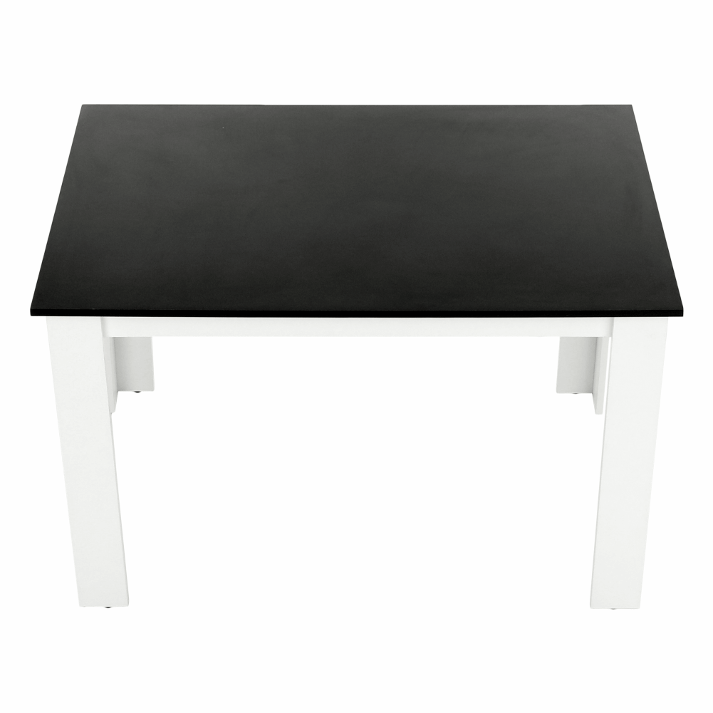 Masă dining, alb/negru, 120x80 cm, KRAZ