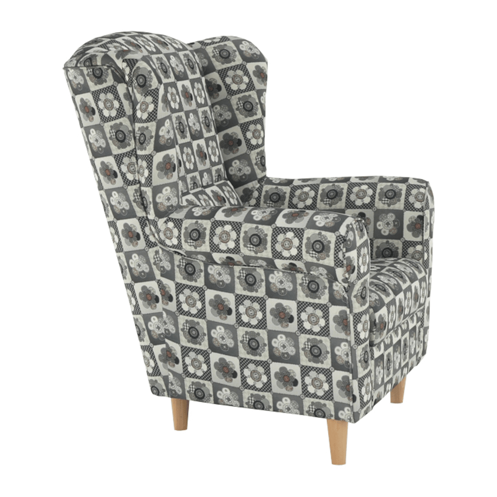 Fotoliu, material textil în stilul patchwork N1, CHARLOT