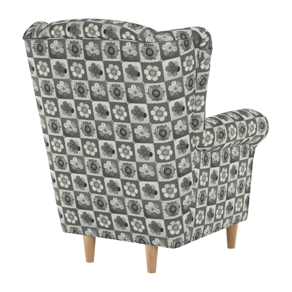 Fotoliu, material textil în stilul patchwork N1, CHARLOT