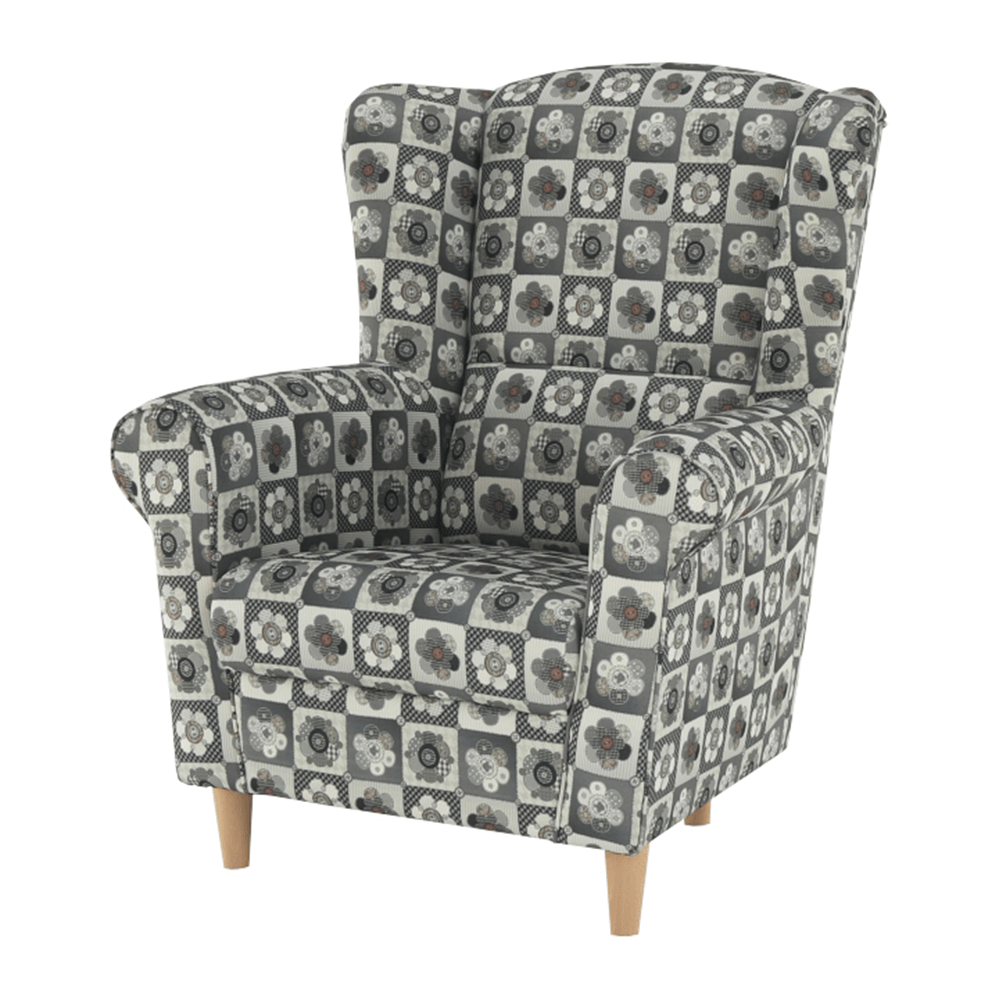 Fotoliu, material textil în stilul patchwork N1, CHARLOT