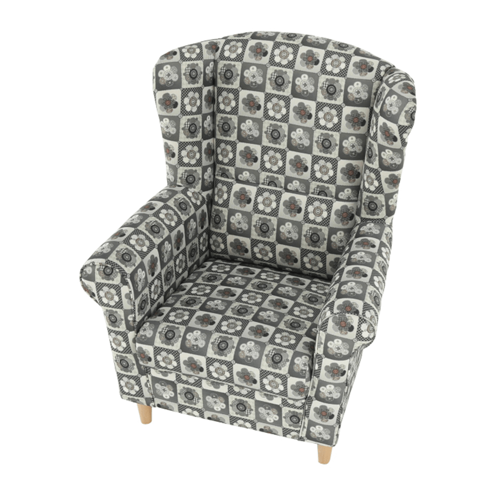 Fotoliu, material textil în stilul patchwork N1, CHARLOT