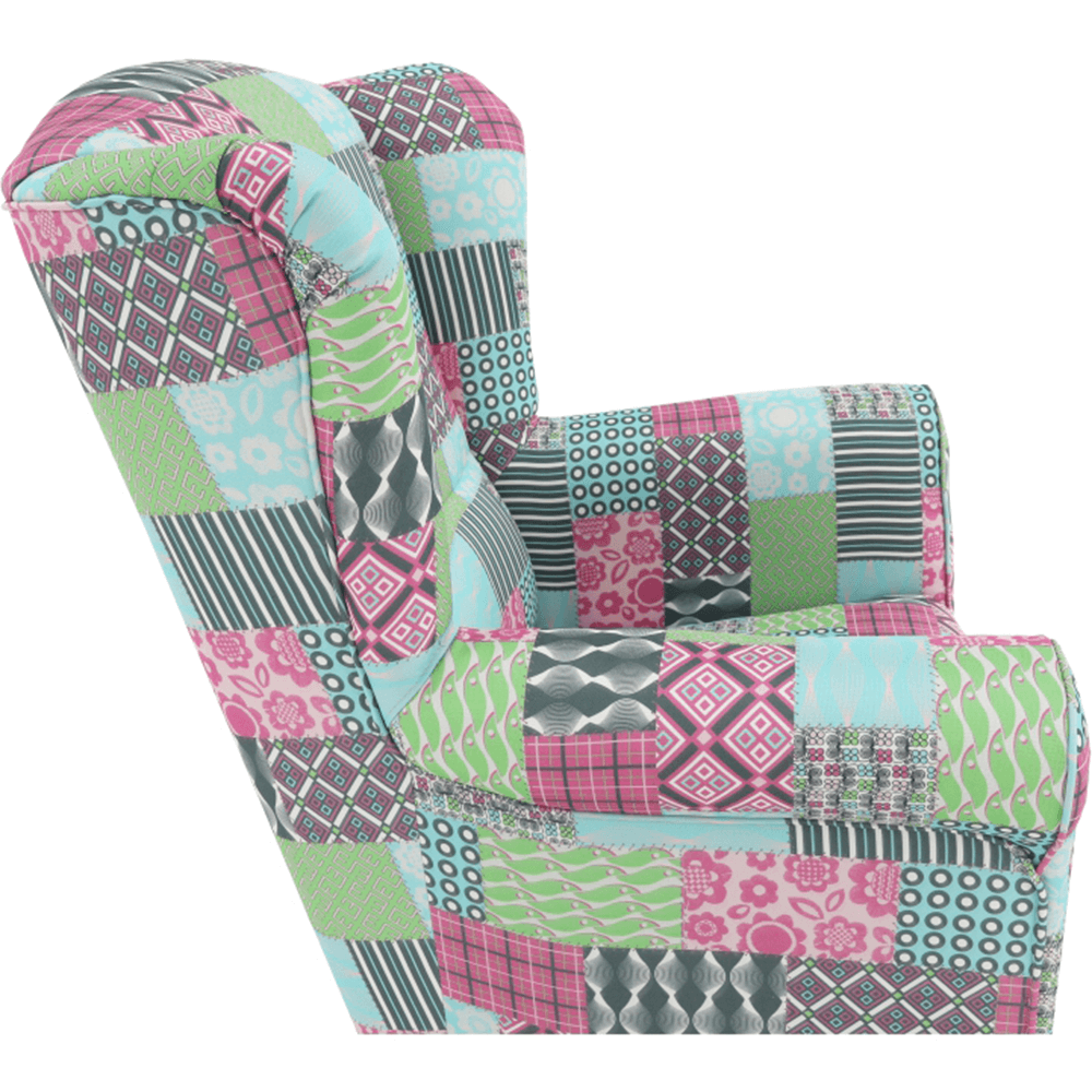 Fotoliu, material textil în stilul patchwork, CHARLOT