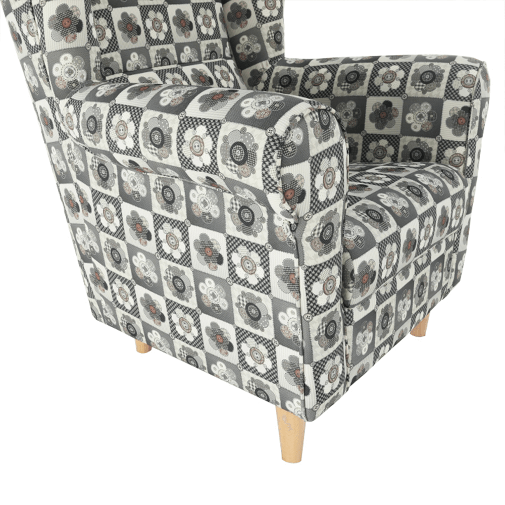 Fotoliu, material textil în stilul patchwork N1, CHARLOT