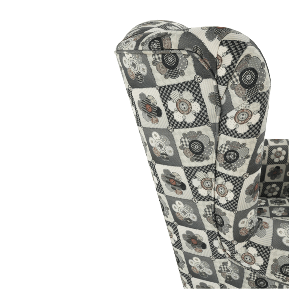 Fotoliu, material textil în stilul patchwork N1, CHARLOT