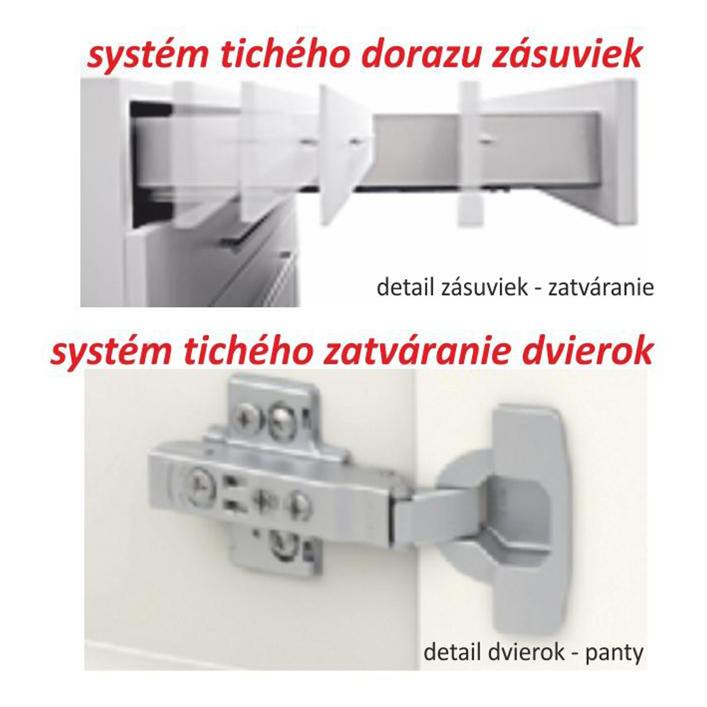 Dulap inferior cu 3 sertare D60, alb super luciu HG, LINE ALB