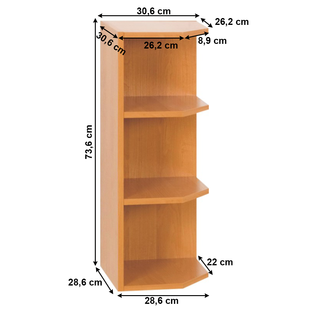 Dulap bucătărie de sus, arin, de dreapta, LORA MDF NEW KLASIK W30N