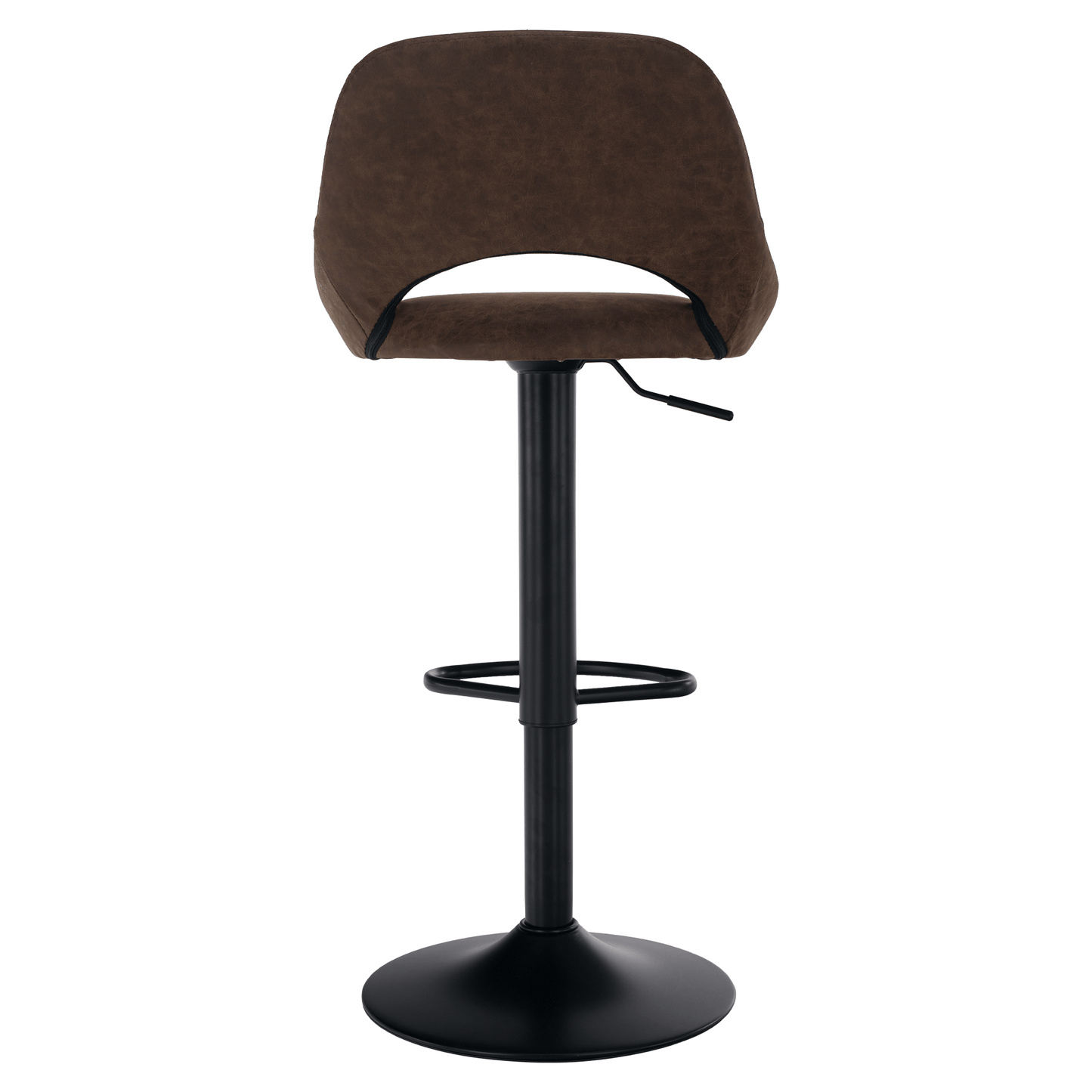 Scaun de bar, material textil maro cu efect de piele întoarsă, LORASA NEW