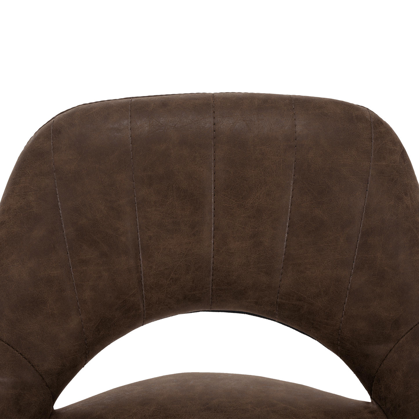 Scaun de bar, material textil maro cu efect de piele întoarsă, LORASA NEW