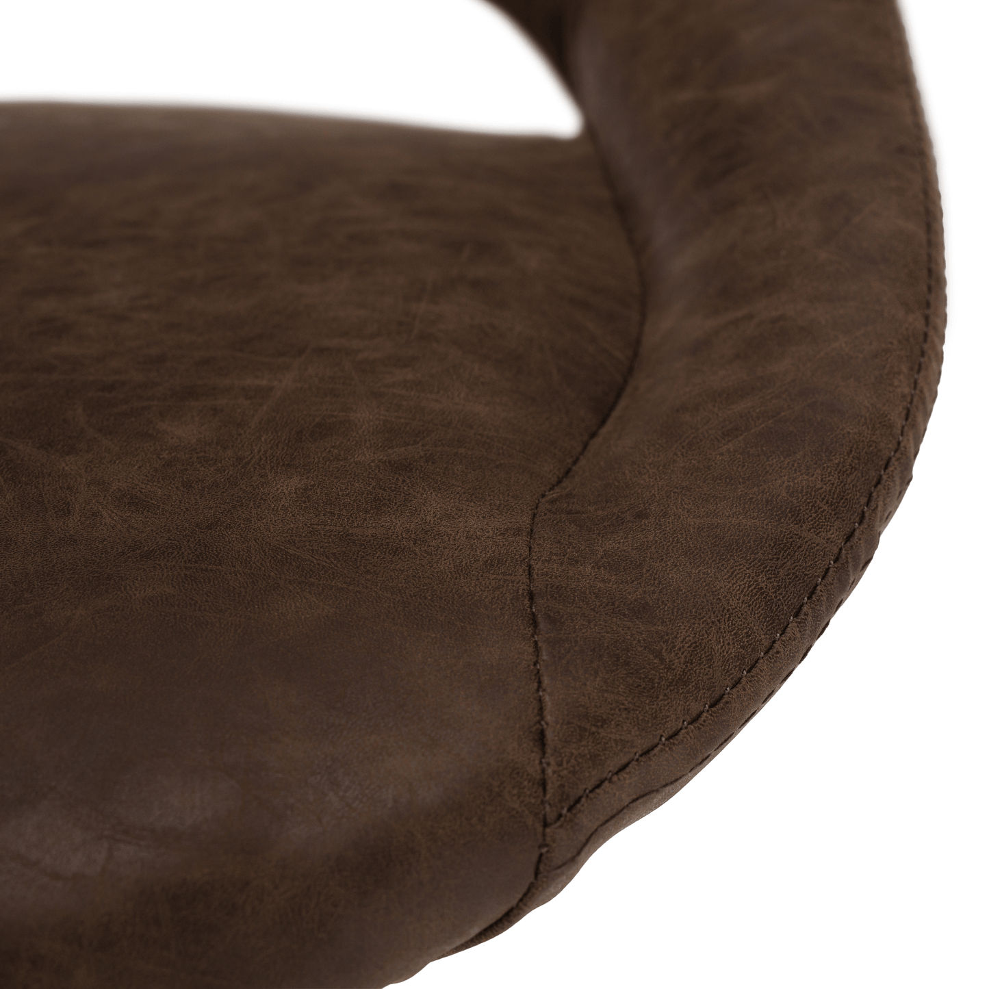 Scaun de bar, material textil maro cu efect de piele întoarsă, LORASA NEW