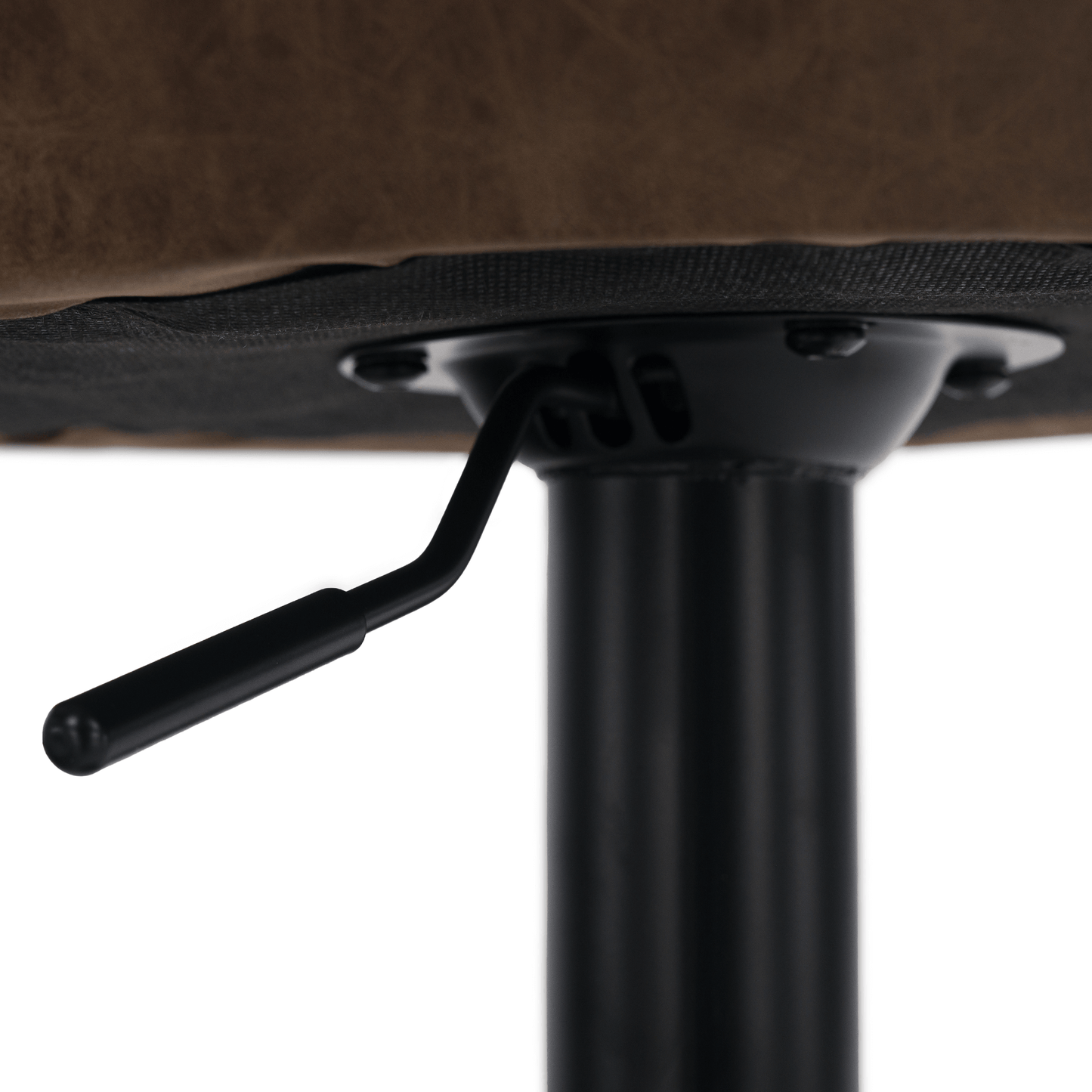 Scaun de bar, material textil maro cu efect de piele întoarsă, LORASA NEW