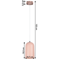 Lampă suspendată, roz, LUKEN