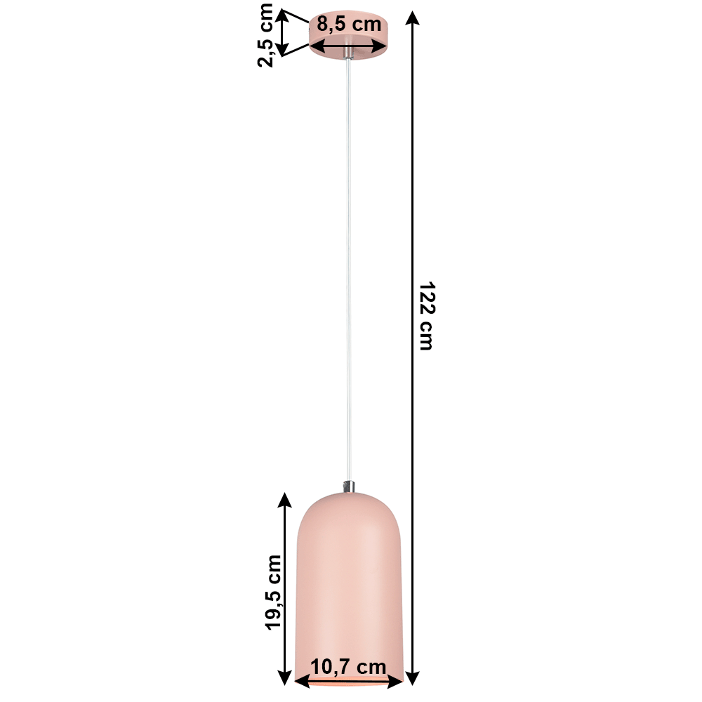 Lampă suspendată, roz, LUKEN