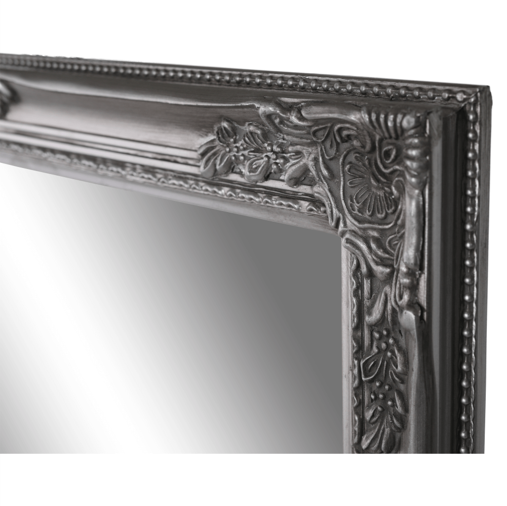 Oglindă, ramă din lemn argintiu, MALKIA TYP 6