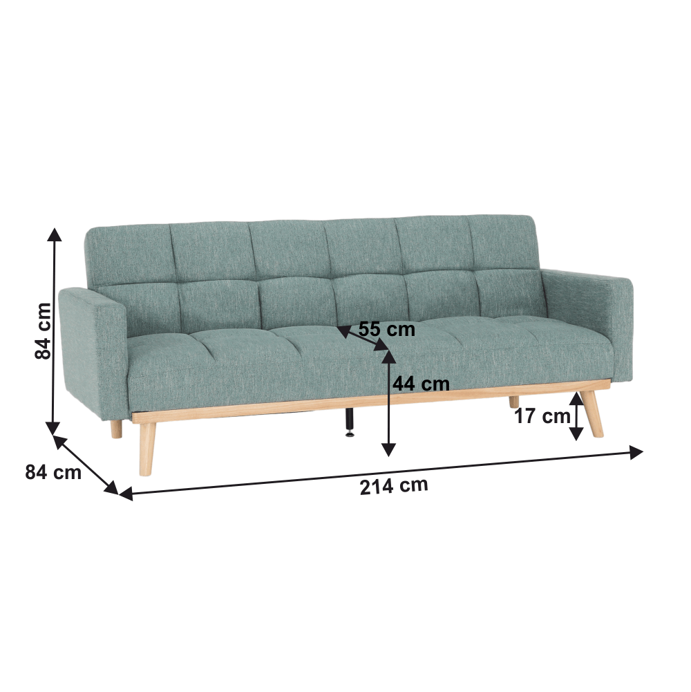 Canapea extensibilă, mentol, MAVERA