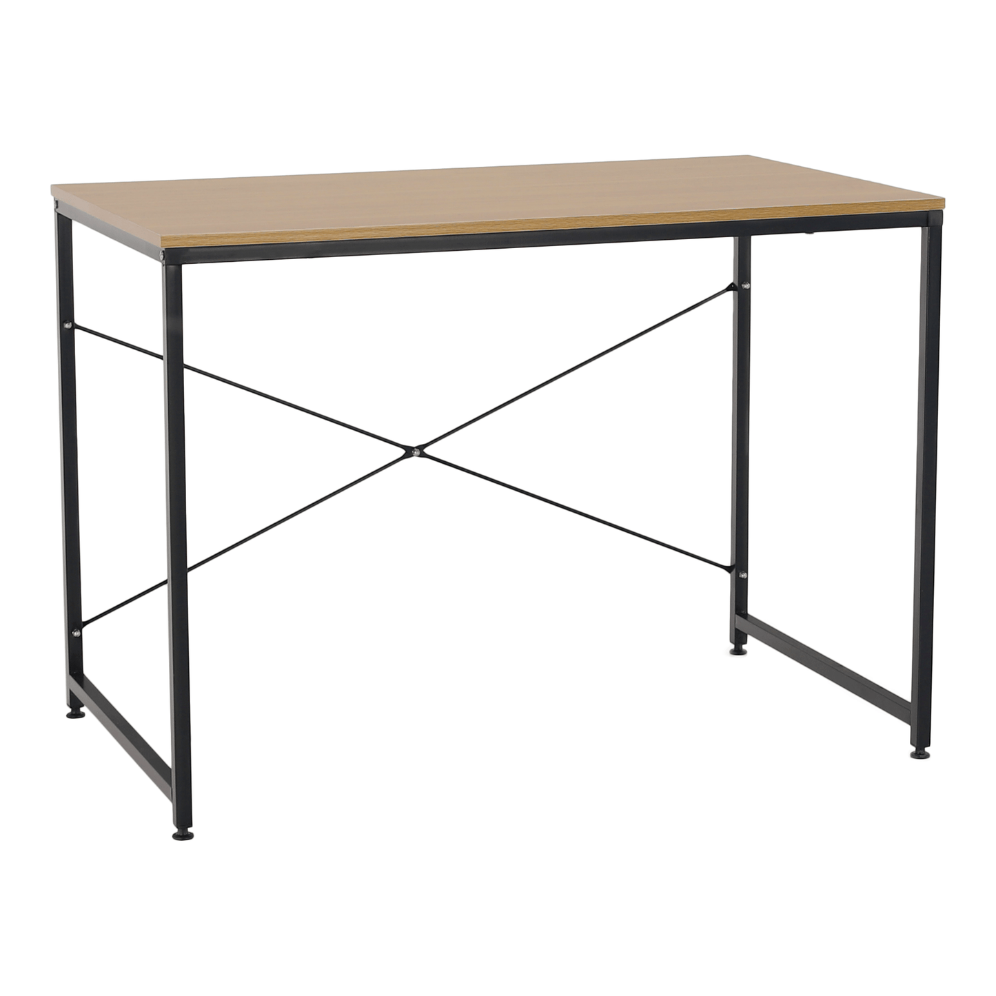 Birou, stejar / negru, 100x60 cm, MELLORA