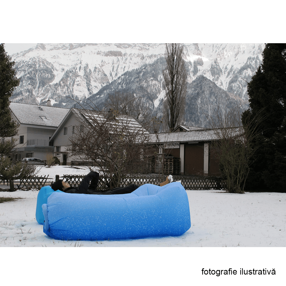 Geantă scaun gonflabilă / geanta leneşă, albastru, LEBAG