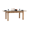 Masă extensibilă pentru dining, stejar lefkas închis, 160-203x90 cm, MONTANA STW