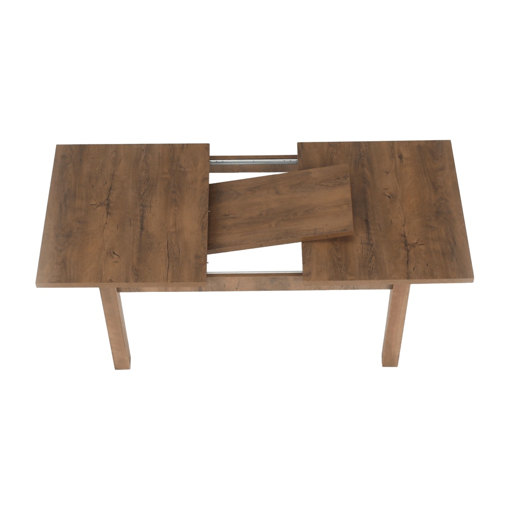 Masă extensibilă pentru dining, stejar lefkas închis, 160-203x90 cm, MONTANA STW