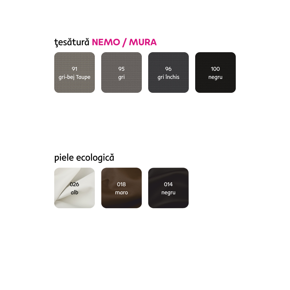 Colţar, piele ecologică albă/material textil negru, model stânga, MARUTI