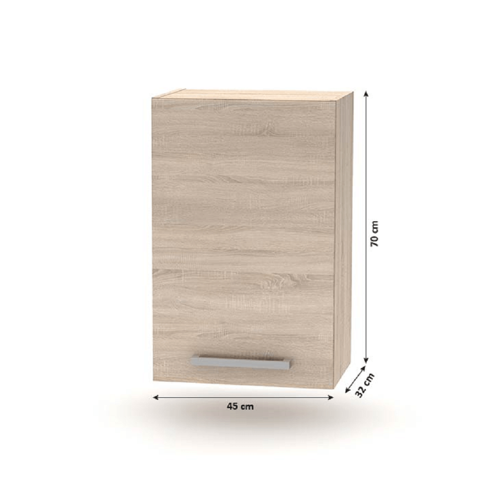 Cabinet superior 45 1DV,  stejar sonoma, NOVA PLUS NOPL-024-OH