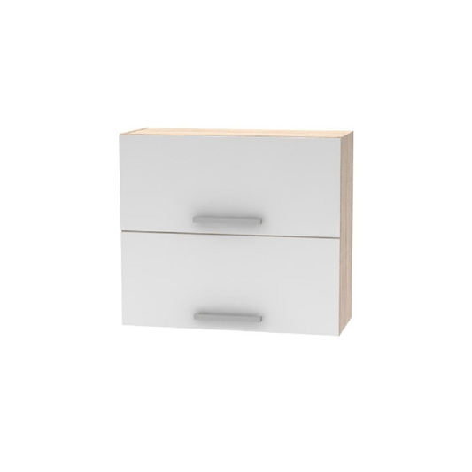 Cabinet superior batant 2DV, stejar sonoma/alb, NOVA PLUS NOPL-015-OH