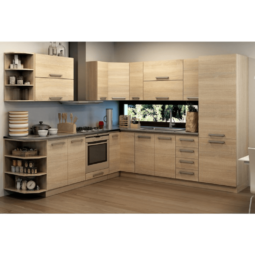 Cabinet inferior 60 2DV, stejar sonoma, NOVA PLUS NOPL-057-0S