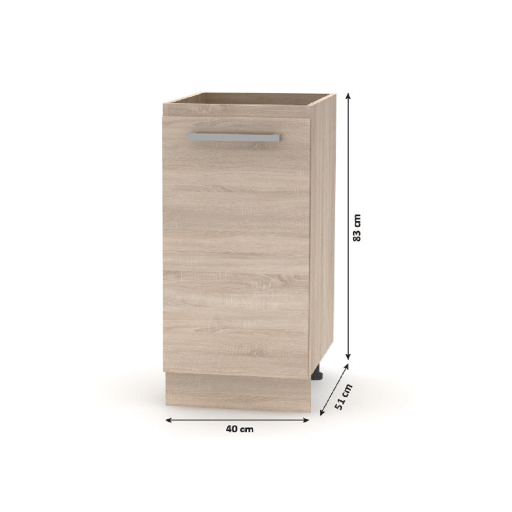 Ansamblu de bucătărie 2,4 m, stejar sonoma/alb, NOVA PLUS