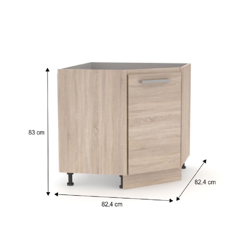 Cabinet inferior de colţ, stejar sonoma, NOVA PLUS NOPL-065-RS