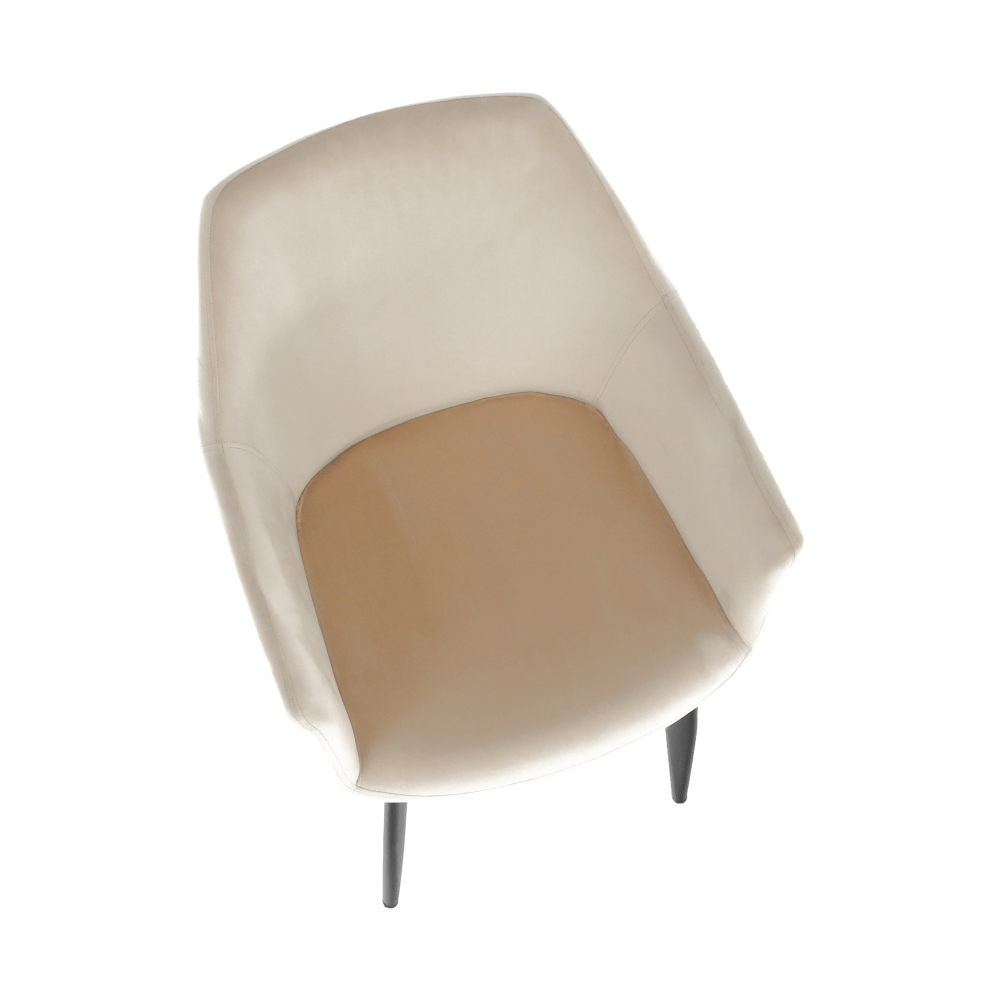 Scaun, material bej / picioare negre, ODOVEL