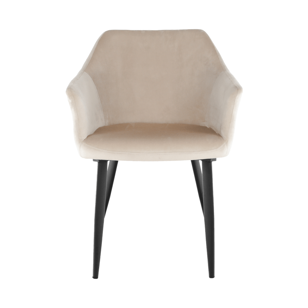 Scaun, material bej / picioare negre, ODOVEL