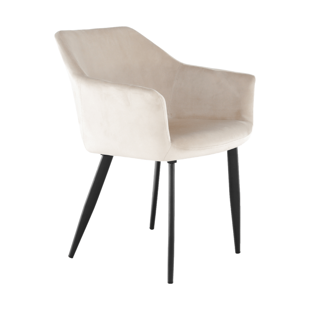 Scaun, material bej / picioare negre, ODOVEL