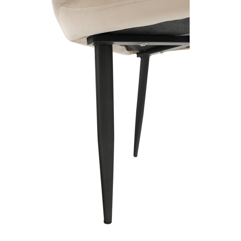 Scaun, material bej / picioare negre, ODOVEL