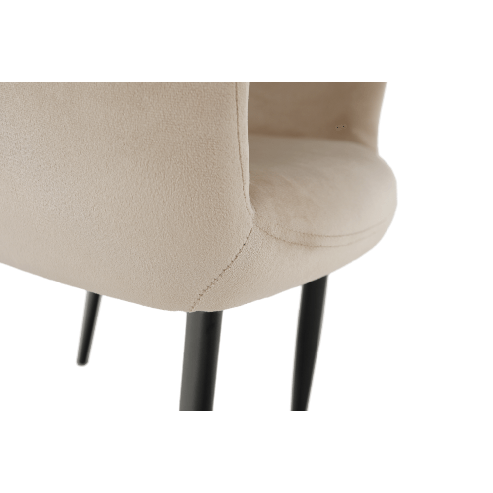 Scaun, material bej / picioare negre, ODOVEL