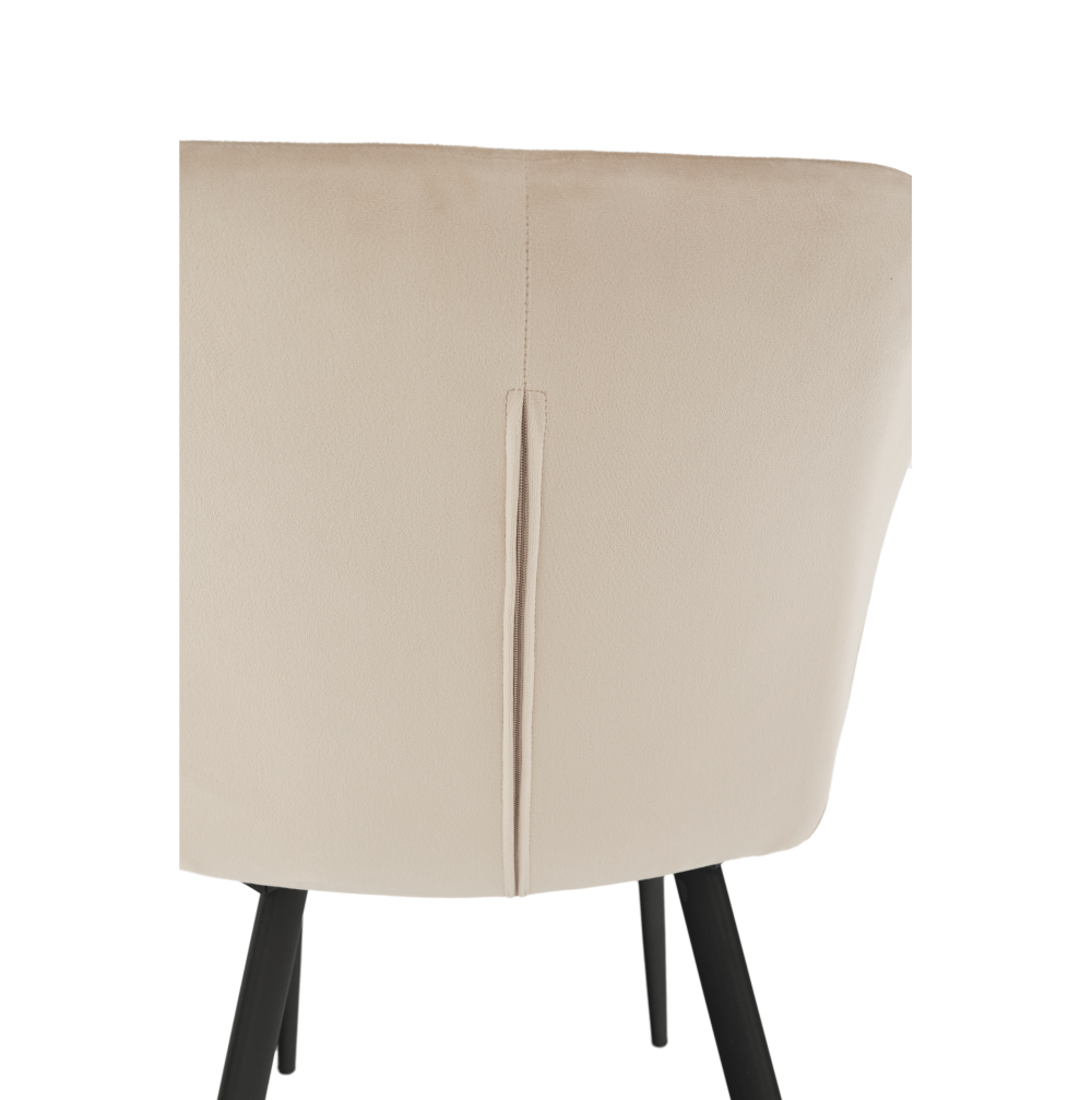 Scaun, material bej / picioare negre, ODOVEL