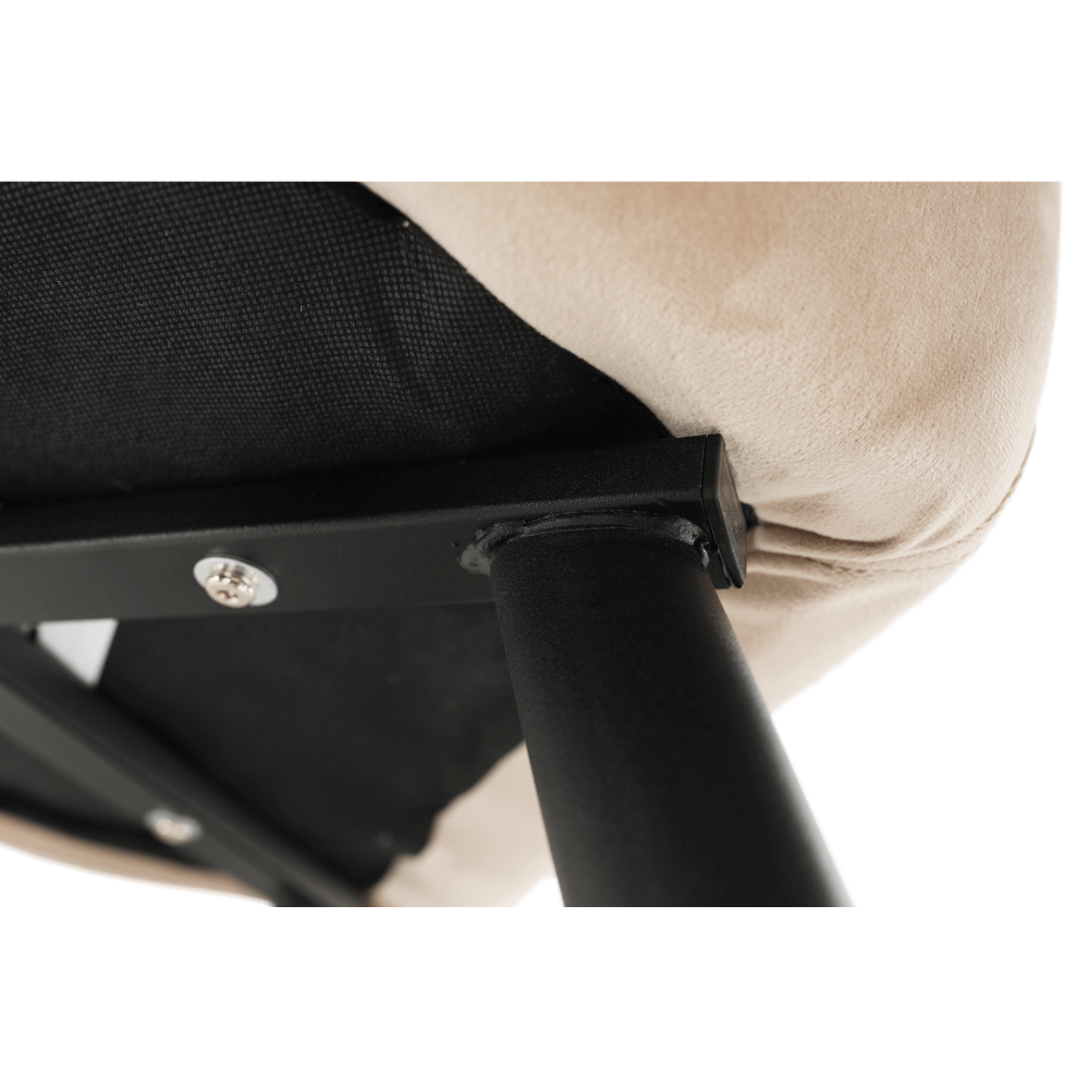 Scaun, material bej / picioare negre, ODOVEL
