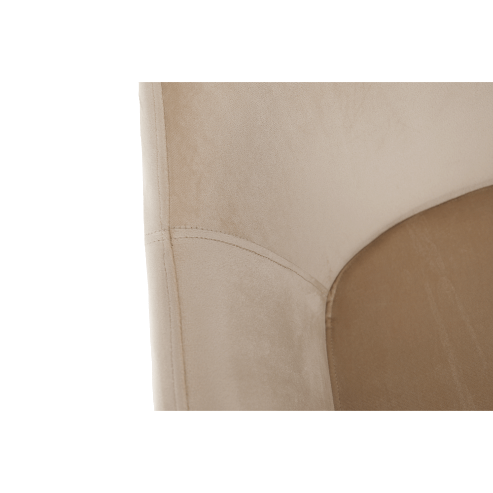Scaun, material bej / picioare negre, ODOVEL