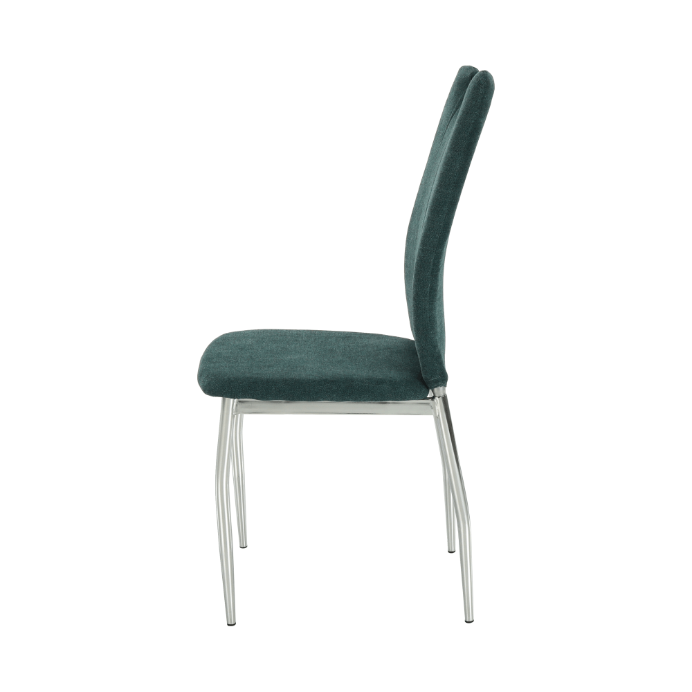 Scaun bucătărie, material textil azur/crom, OLIVA NEW