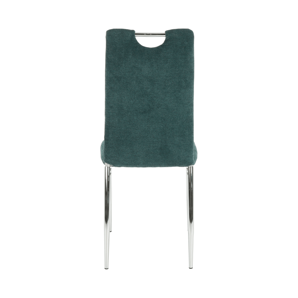 Scaun bucătărie, material textil azur/crom, OLIVA NEW