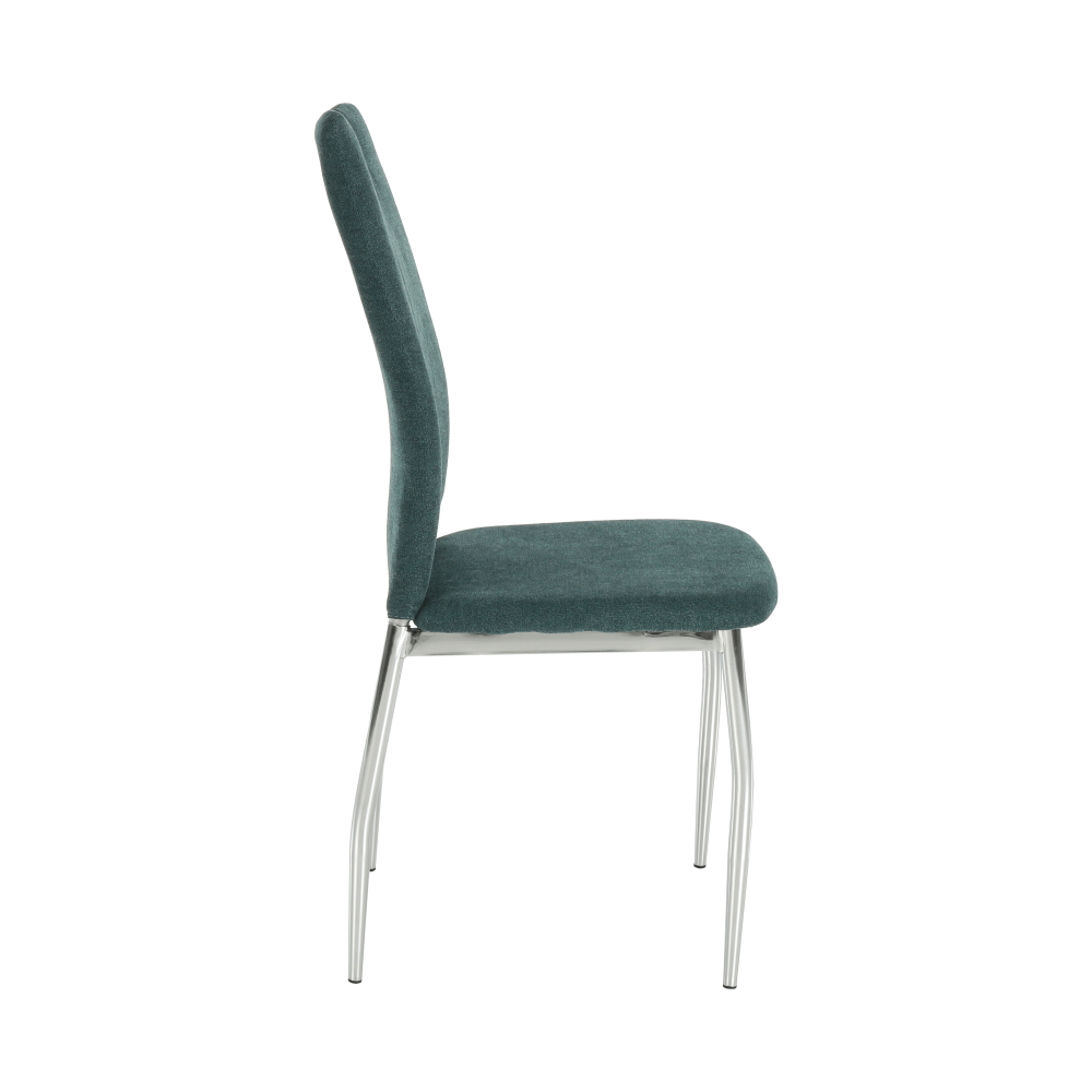 Scaun bucătărie, material textil azur/crom, OLIVA NEW