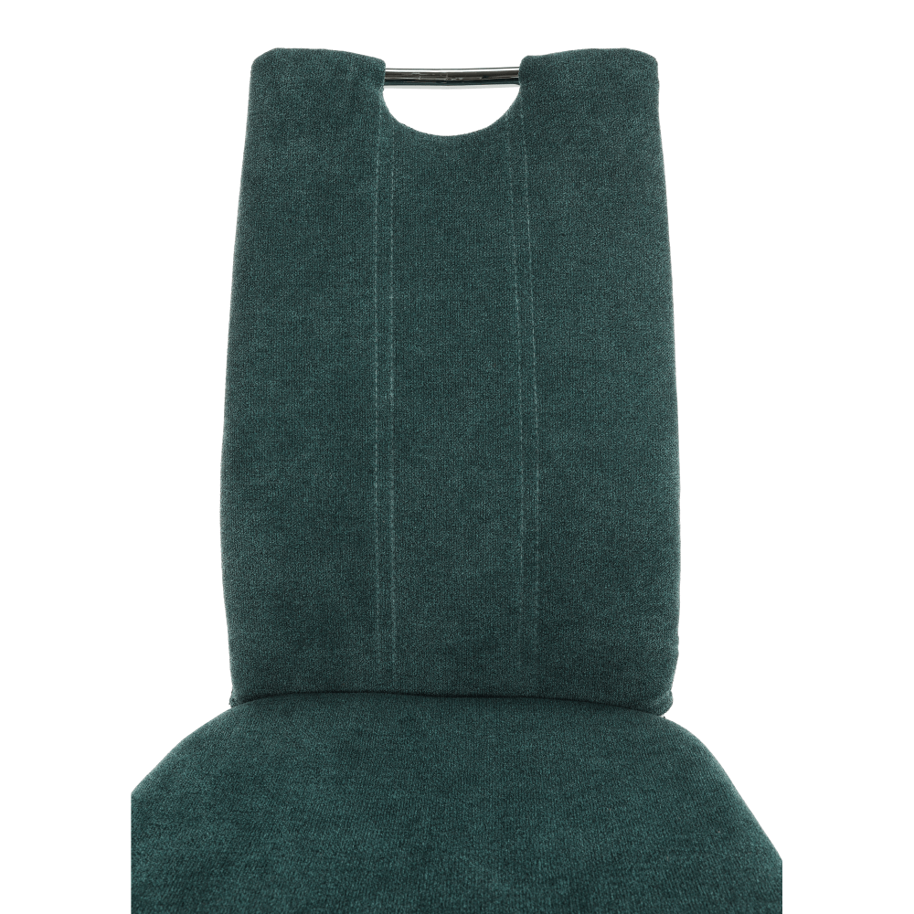 Scaun bucătărie, material textil azur/crom, OLIVA NEW