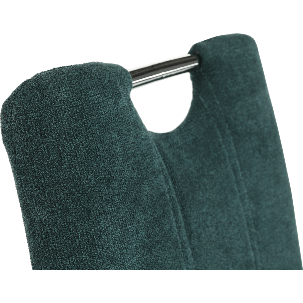 Scaun bucătărie, material textil azur/crom, OLIVA NEW