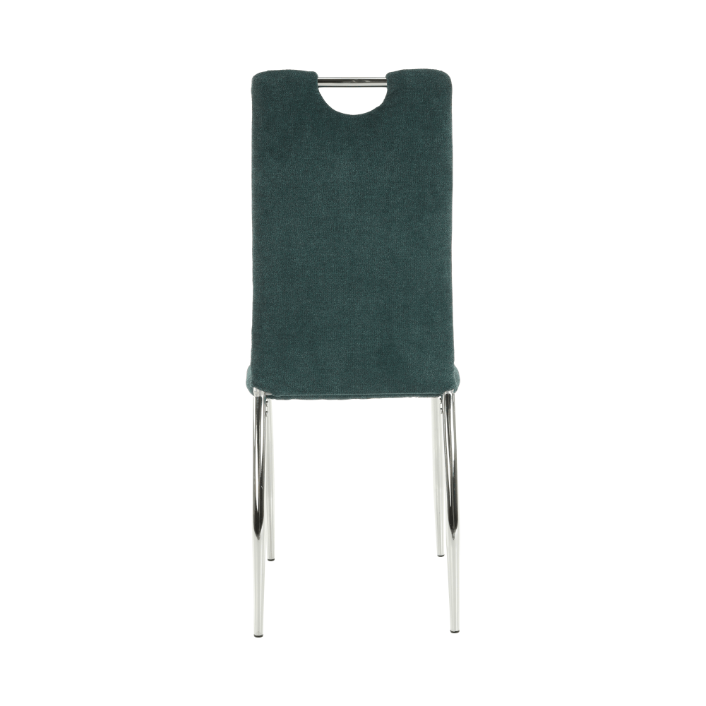 Scaun bucătărie, material textil azur/crom, OLIVA NEW
