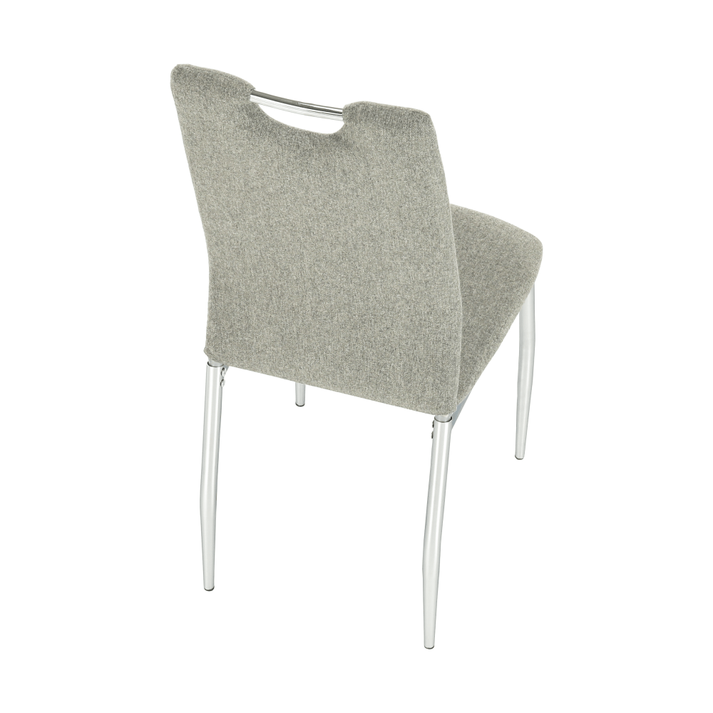 Scaun bucătărie, material textil bej/crom, OLIVA NEW