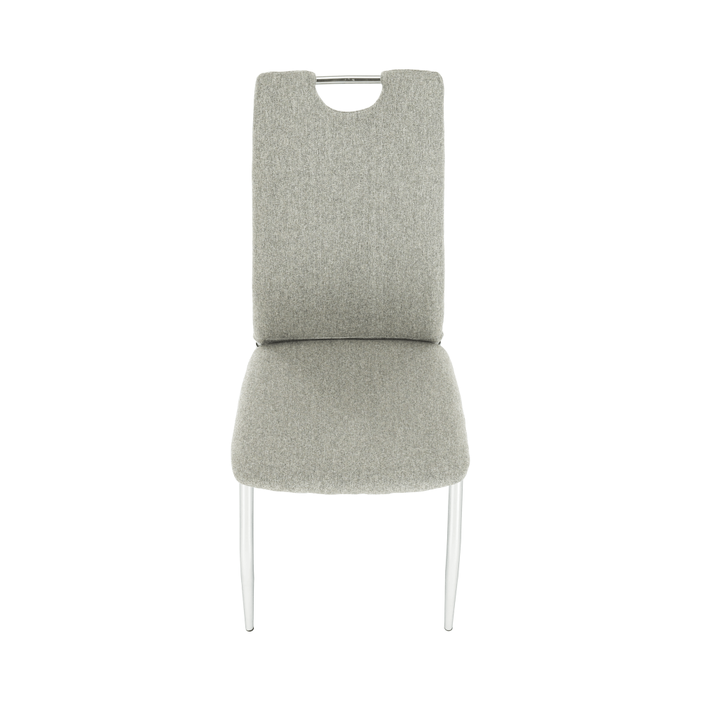 Scaun bucătărie, material textil bej/crom, OLIVA NEW