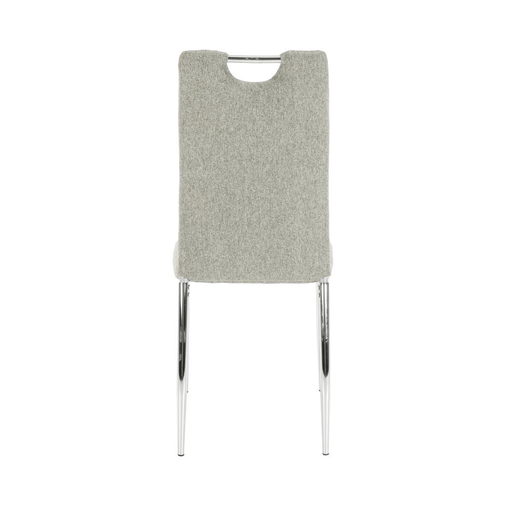 Scaun bucătărie, material textil bej/crom, OLIVA NEW