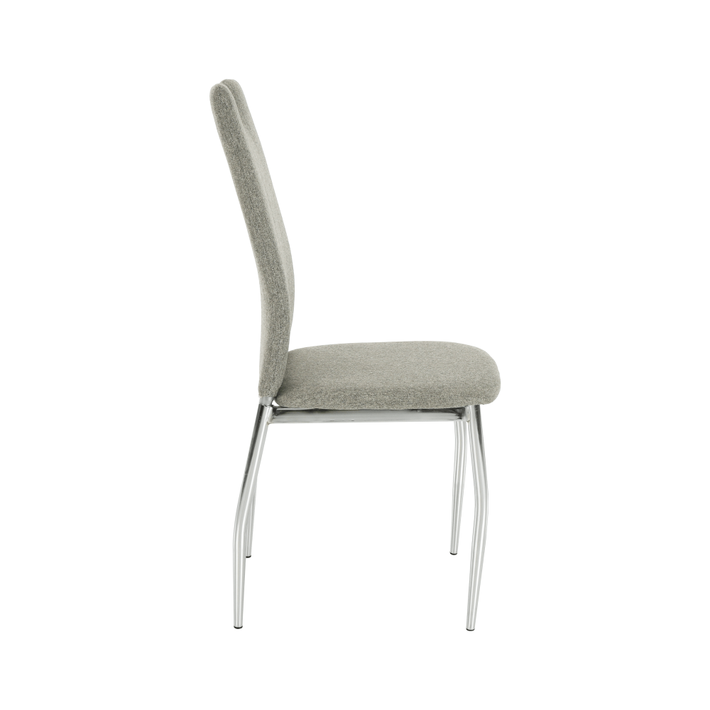 Scaun bucătărie, material textil bej/crom, OLIVA NEW
