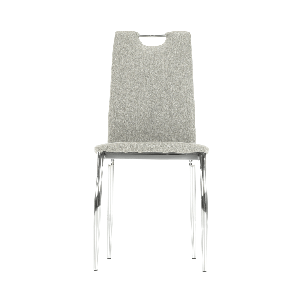 Scaun bucătărie, material textil bej/crom, OLIVA NEW