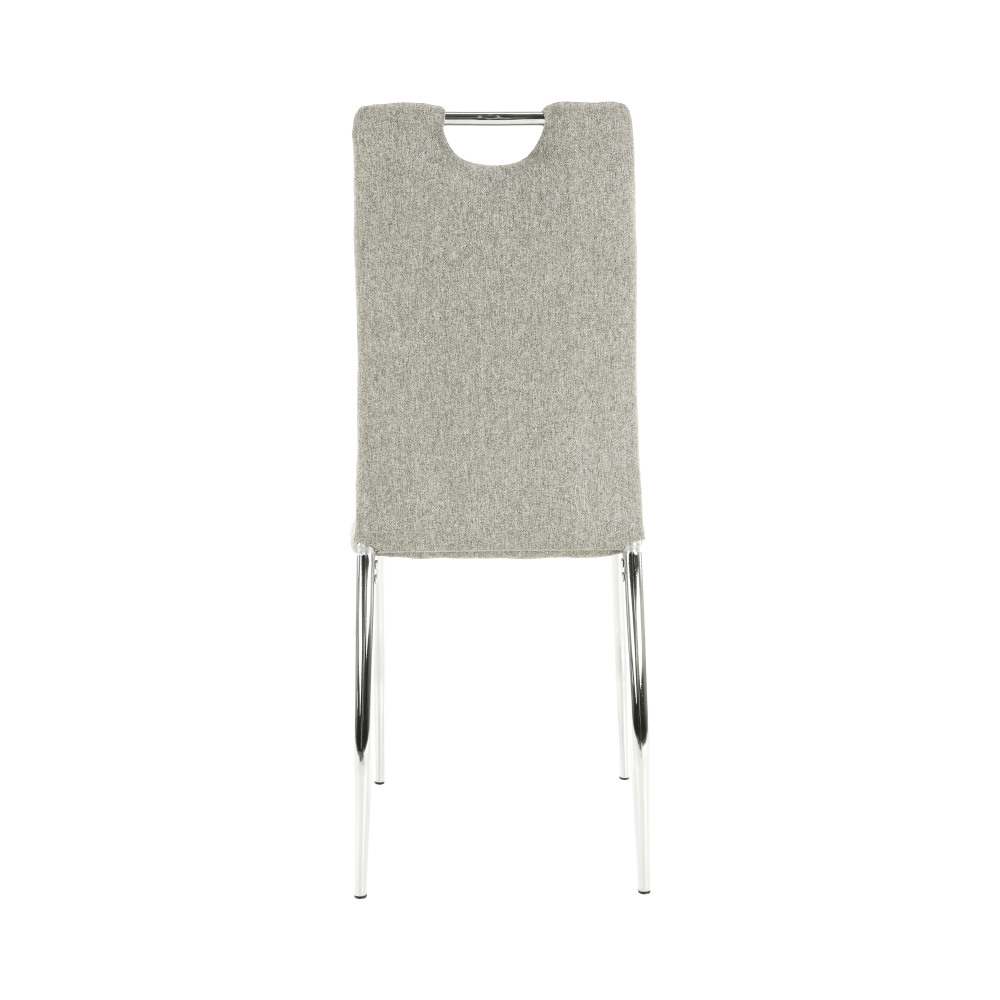 Scaun bucătărie, material textil bej/crom, OLIVA NEW